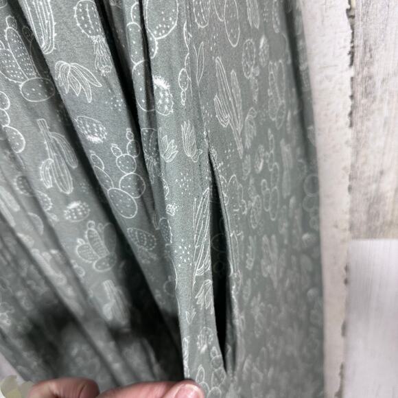 Latched Mama Tank Sleepwear Dress – Succulent Cactus Print – Size 6–18 w Pockets - Picture 5 of 7